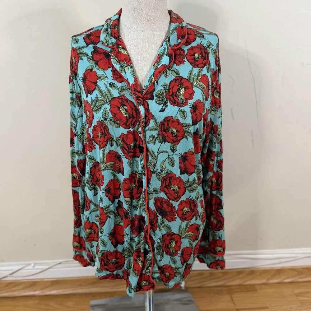 Posh Peanut x Alice + Olivia Pajama Set $116 Beach Bliss M Bamboo Pockets Cozy